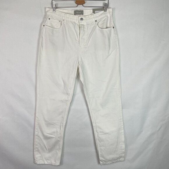 Everlane The 90s Cheeky High Rise Straight Leg Cotton Jean Bone White 31 - Picture 2 of 11